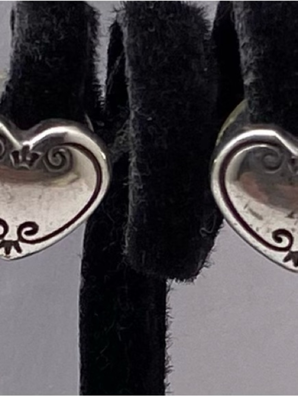 Brighton Heart Scroll Stud Earrings - Silver